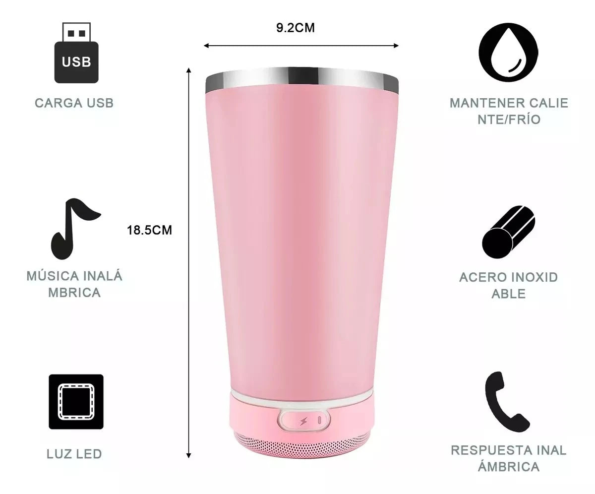 Termo Musical Bluetooth con Aislamiento Térmico