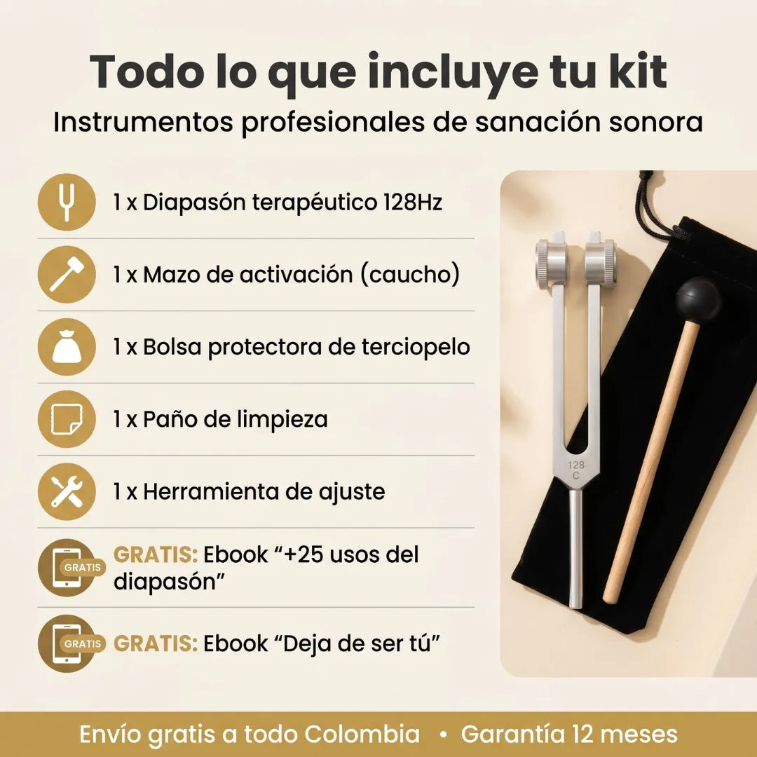 Kit Diapasón Harmoni para aliviar el estrés, el dolor y la tensión desde casa en minutos