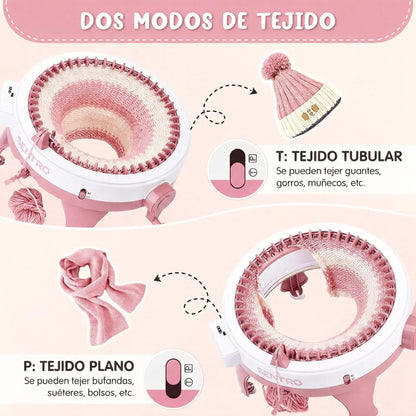 Teje 10x Más Rápido - Máquina Inteligente de 40 Agujas