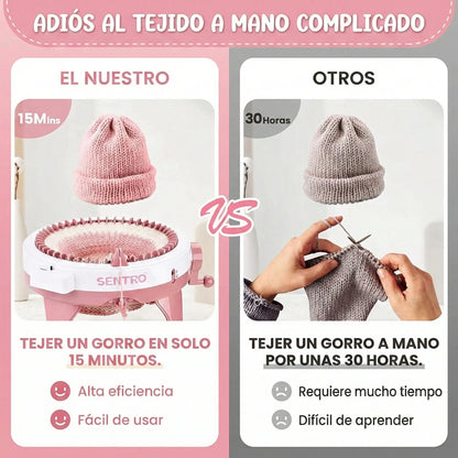 Teje 10x Más Rápido - Máquina Inteligente de 40 Agujas