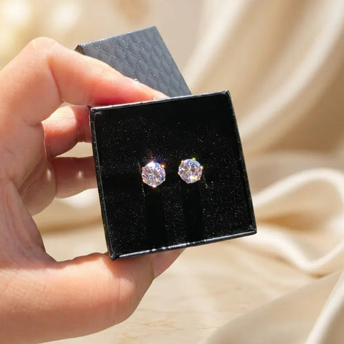 Topos Aretes Diamante Clásico 7mm